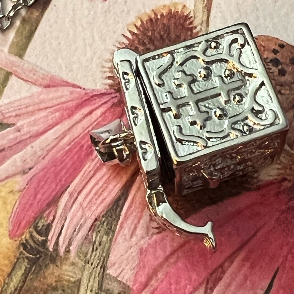 NEW Carved Openable Magic Box Pendant Necklace - Picture 8 of 12